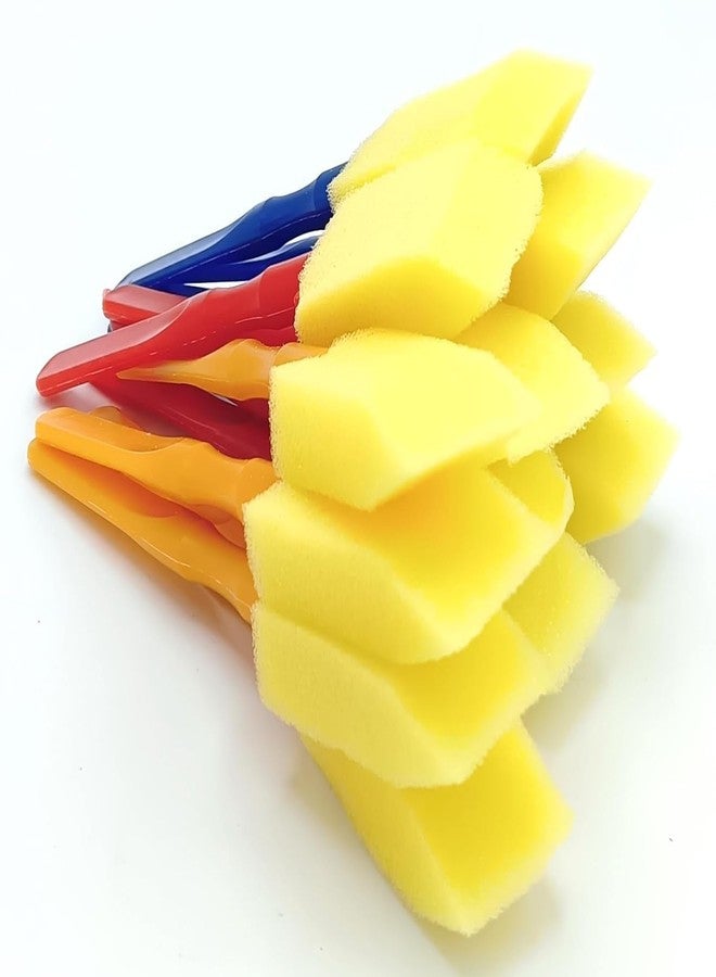 Brille Bee Sponge Stamp Foam Painting Brushes, Flower Shapes, Art Paint Drawing Tools, DIY Graffiti Stamps for Kids Early Learning (6pcs Square spounge) - Image 4